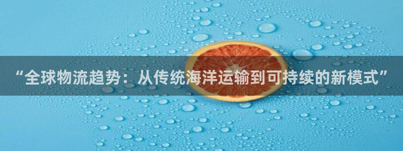 旺财28官网入口官网:“全球物流趋势